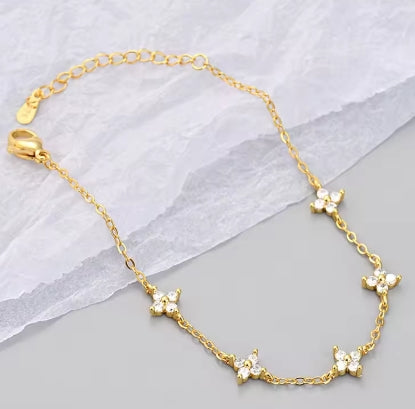 Zirkonia Blüten Armband