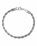 Gedrehtes Seil-Armband in Silber
